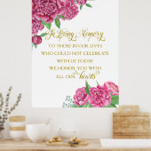 herinnering florale bruiloft pony - teken poster (Keuken)