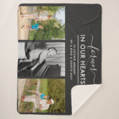 Herinnering foto-collage Forever in hartsgrijs Sherpa Deken (Voorkant)