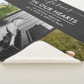 Herinnering foto-collage Forever in hartsgrijs Sherpa Deken (3/4)