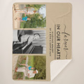 Herinnering Foto Collage Forever in Hearts Beige Sherpa Deken (Voorkant)