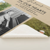 Herinnering Foto Collage Forever in Hearts Beige Sherpa Deken (3/4)