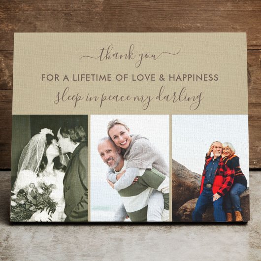 Herinnering foto collage Neutral Sleep in vrede Canvas Afdruk