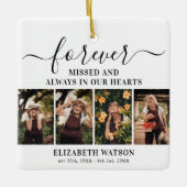 Herinnering Foto Collage | Vroeger in ons hart Keramisch Ornament (Voorkant)