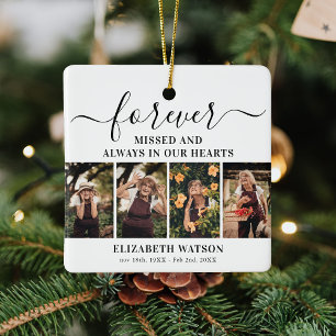 Herinnering Foto Collage   Vroeger in ons hart Keramisch Ornament