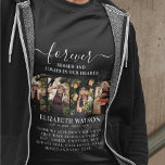 Herinnering Foto Collage | Vroeger in ons hart T-shirt<br><div class="desc">Draag dit herdenkingsT-shirt met liefde en trots op een verloren geliefde begrafenis,  herdenking of wakker. Met een moderne fotocollage en de tekst 'Forever Gemist en Altijd in ons hart',  hun naam en datums en een sympathiecitaat dat behouden of aangepast kan worden.</div>