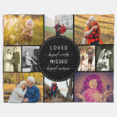 Herinnering foto-inklage bij woorden zwart fleece deken (Voorkant (Horizontaal))