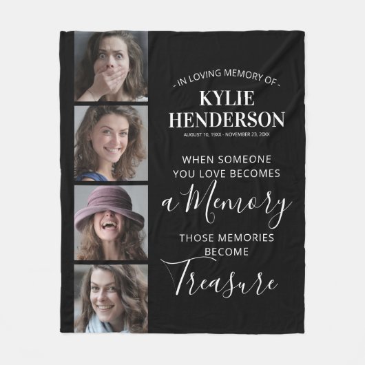 Herinnering foto-kolgeherdenkteken fleece deken (Voorkant)