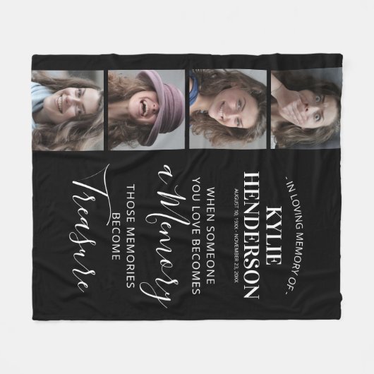 Herinnering foto-kolgeherdenkteken fleece deken (Voorkant (Horizontaal))