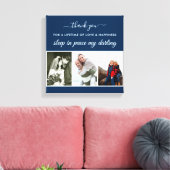 Herinnering: Foto Strip Blue Sleep op Peace Square Canvas Afdruk (Insitu (Woonkamer))