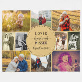 Herinnering fotocollage Loved Beyond words Fleece Deken (Voorkant (Horizontaal))