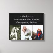 Herinnering fotocollage Slaap in Peace Black Canvas Afdruk (Voorkant)