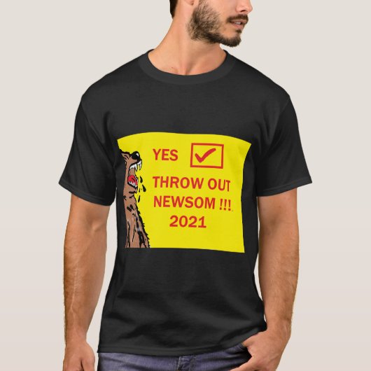 HERINNERING GAVIN NEWSOM 2021 MANNEN T-SHIRT (Voorkant)