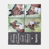 Herinnering Gepersonaliseerd 4 Fotocollage Memoria Fleece Deken (Voorkant)