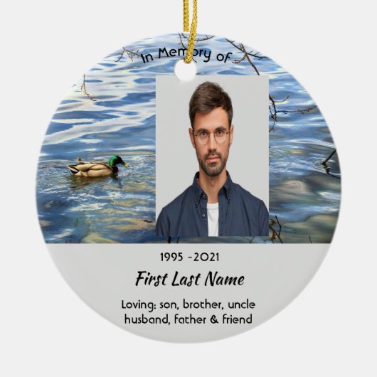 Herinnering Geschenk Meer Eenden Vogels Keramisch Ornament (Voorkant)