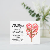 Herinnering gezinshereniging hartslag briefkaart (Staand voorkant)