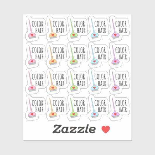 Herinnering Haarkleur Haar Kleuren Mini Bujo Plann Sticker (Vel)