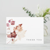 Herinnering Herfst Foliage Begrafenis Dank u Bedankkaart (Staand voorkant)