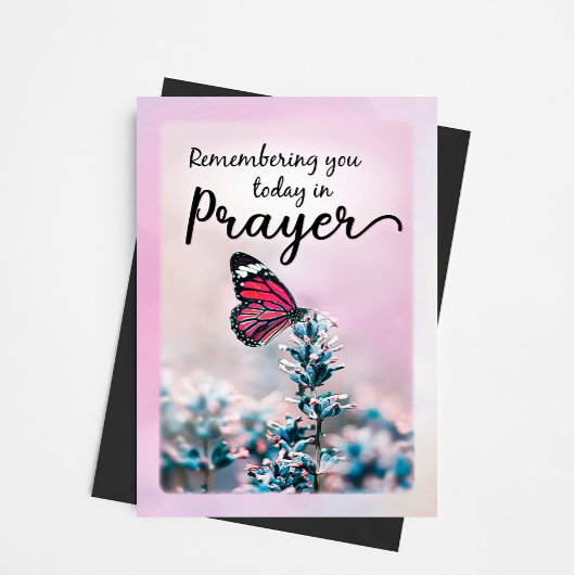 Herinnering in Prayer met Floral Wreath Kaart