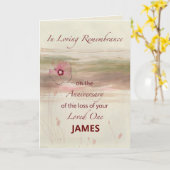 Herinnering Jubileum van verlies personaliseren Kaart (Gele Bloem)