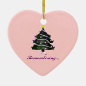 "Herinnering..." Kerstboom/borstkanker Keramisch Ornament (Voorkant)