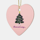 "Herinnering..." Kerstboom/borstkanker Keramisch Ornament (Links)