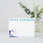 Herinnering kiezer. Briefkaart (Staand voorkant)