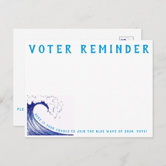 Herinnering kiezer. Briefkaart (Voorkant / Achterkant)