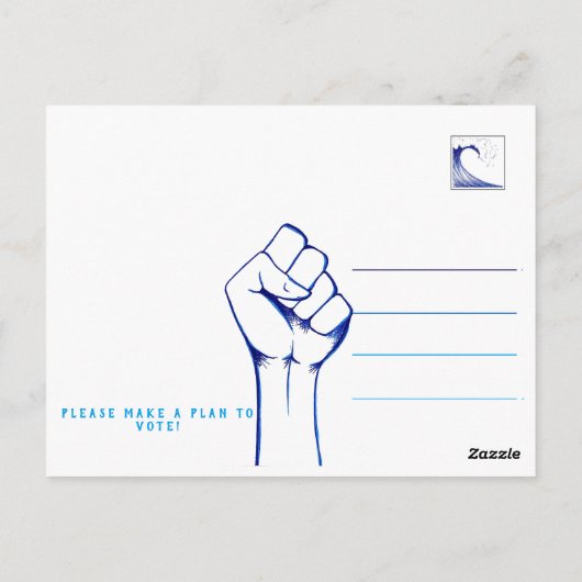 Herinnering kiezer. Briefkaart (Achterkant)