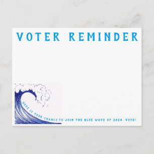 Herinnering kiezer. Briefkaart