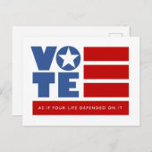 Herinnering kiezer/verkiezingen briefkaart (Voorkant / Achterkant)