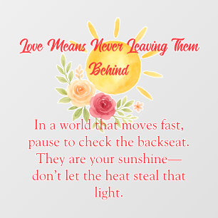 Herinnering Kinderveiligheid Raamsticker