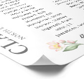 Herinnering Klas Reünie tot 40 Namen Poster (Hoek)