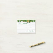 Herinnering: land met kerstgroen teken post-it® notes (Op bureau)