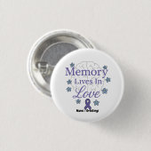 Herinnering leeft in liefde Alzheimer bewustzijn Ronde Button 3,2 Cm (Voorkant /achterkant)