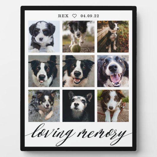 Herinnering Liefdevolle Huisdier Herdenkingsfoto C Fotoplaat (Voorkant)
