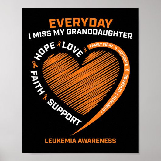 Herinnering Lieve Herinnering Kleindochter Leukemi Poster (Voorkant)