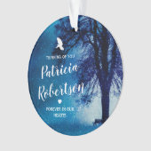 Herinnering | Memoriale foto blauwe Kerstmis Ornament (voorkant)