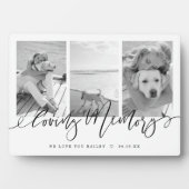 Herinnering met liefde | Moderne huisdier-herdenki Fotoplaat (voorkant)