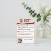 Herinnering microblading Brow Aftercare Appointmen Informatiekaartje (Staand voorkant)