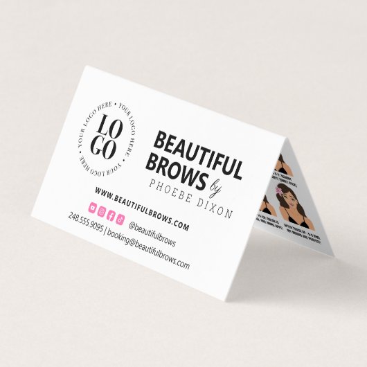 Herinnering microblading Brow Aftercare Appointmen Visitekaartje (Voorkant)