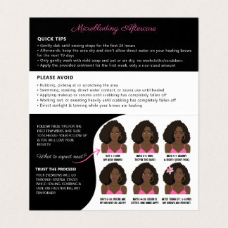 Herinnering microblading Brow Aftercare Appointmen Visitekaartje