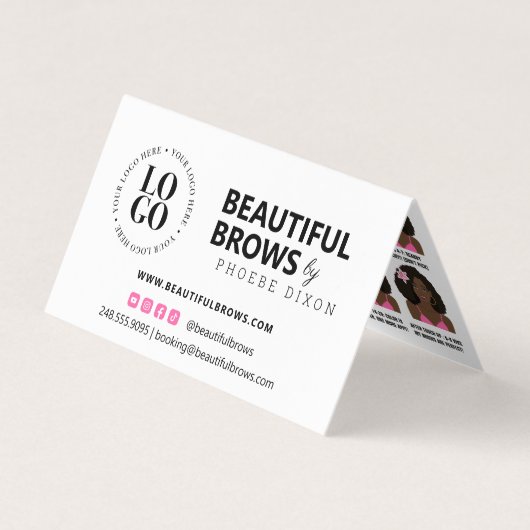 Herinnering microblading Brow Aftercare Appointmen Visitekaartje (Voorkant)