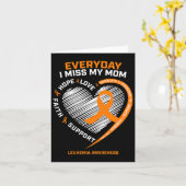 Herinnering Moeder Loving Memory van Moeder Leukem Kaart (Gele Bloem)