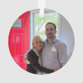 Herinnering Moeder's Rouw Groene Foto Aandenken Ornament (achterkant)