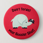 Herinnering om een boostershot te krijgen. ronde button 4,0 cm (Voorkant)