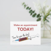 Herinnering om een griepprik te plannen briefkaart (Staand voorkant)