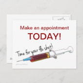 Herinnering om een griepprik te plannen briefkaart (Voorkant / Achterkant)