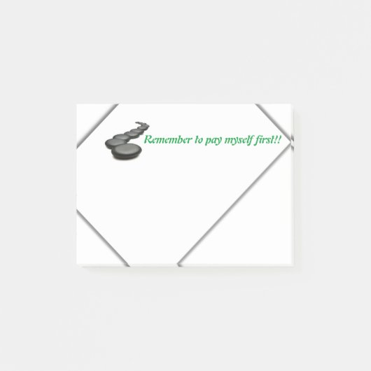 Herinnering om mezelf te betalen. post-it® notes (Voorkant)
