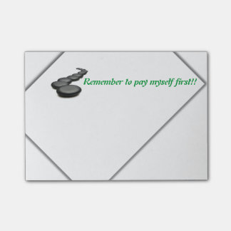 Herinnering om mezelf te betalen. post-it® notes