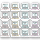 Herinnering om op kantoor te werken Werkdagen Plan Sticker (Voorkant)